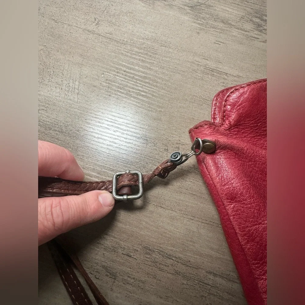 Red Leather‎ Crossbody Bag